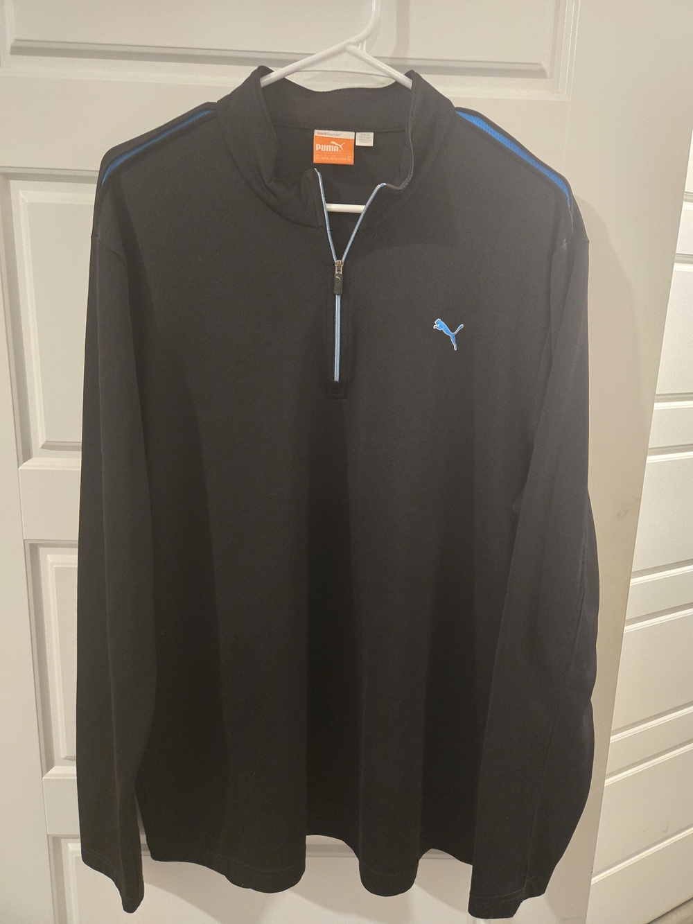 Puma Black Jacket with Blue Piping